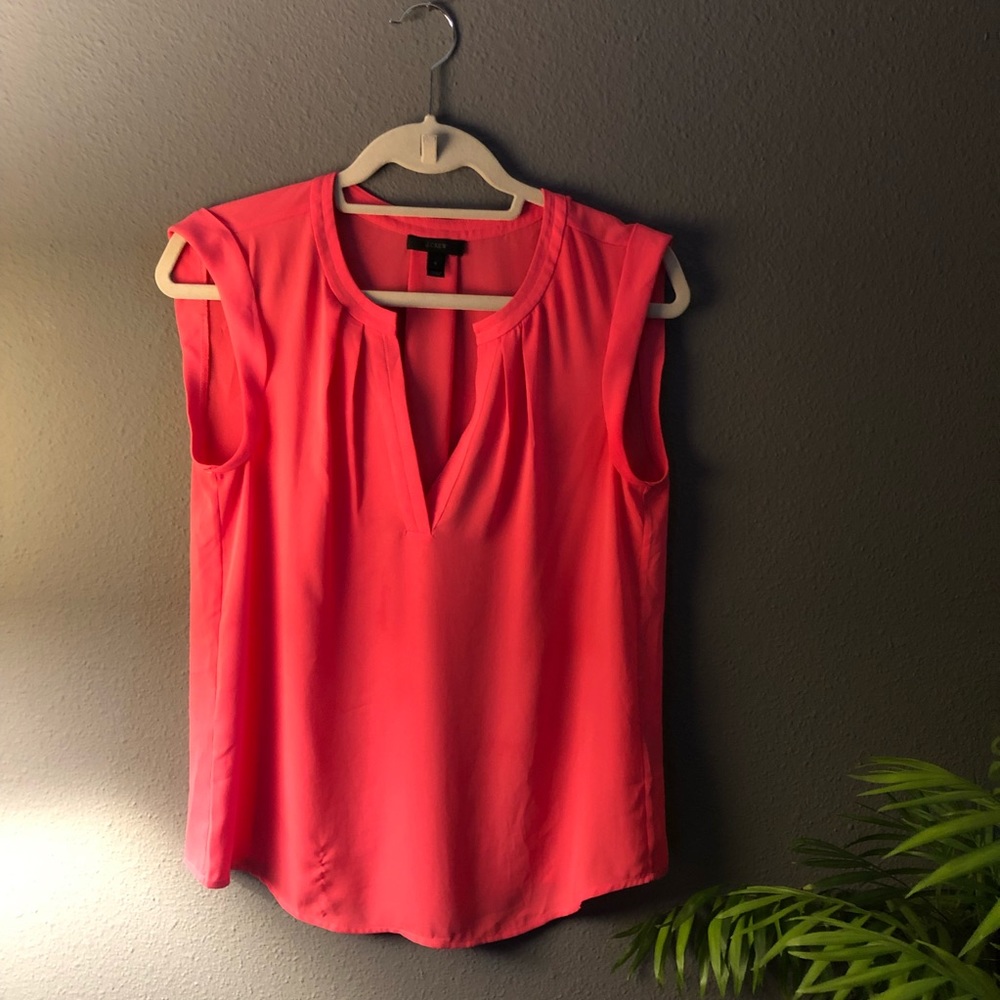 Coral J. Crew work blouse
